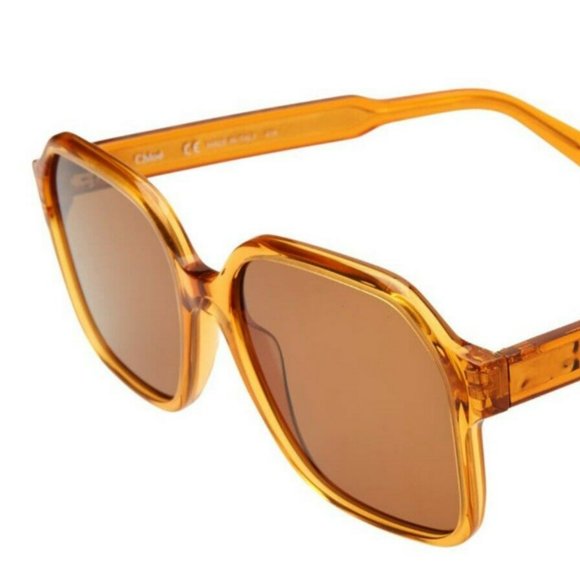 CHLOE WILLOW 56mm Oversized Square Sunglasses in Gradient Brick MSRP$420 - Picture 3 of 4